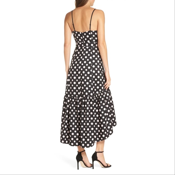 Eliza J Black and White Polka Dot High Low Dress - Picture 11 of 12